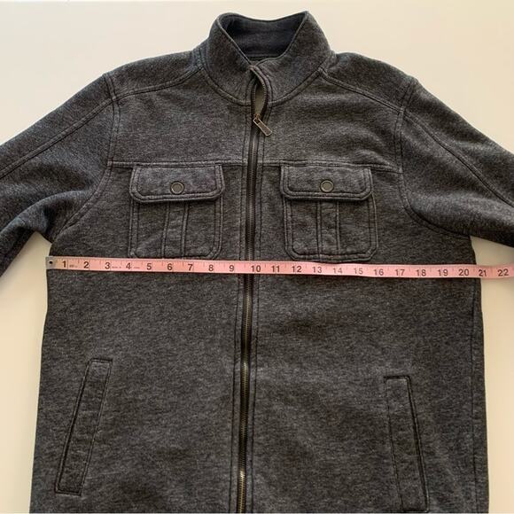 Apt. 9 Men’s Heather Gray Zip Up Sweater Medium - Picture 3 of 7